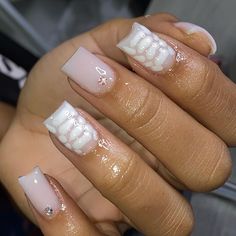 Short Cute Nails, Nail Tech Ideas, Sweet 16 Nails, 16 Nails, Nails Pedicure, Acrylic Toes, Nail Goals, Nail Makeup, Nails Design With Rhinestones