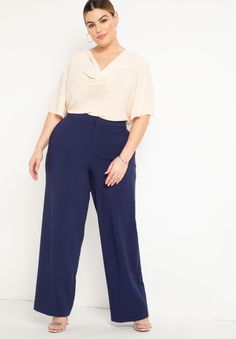 High Rise Tailored Straight Leg Pants, Ocean Cavern Professional Outfits Women Plus Size, Ticket Style, Straight Leg Pant, Business Tops, Suit Style, Plus Size Pants, Cropped Flares, Swimsuits For All, Professional Outfits