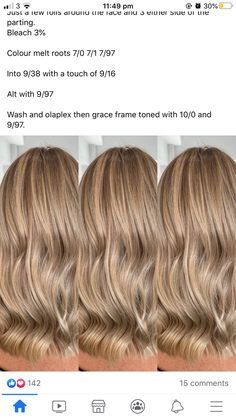 Bronde Wella Formula, Blonde Formulas, Hair Color Wheel, Blonde Hair Color Chart, Mama Hair