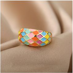 Enamel Rings, unique rings for women, cute rings for women, cool rings Cheap Gold Enamel Rings, Cheap Gold Enamel Ring, Cheap Pink Enamel Ring For Gift, Cheap Multicolor Enamel Jewelry, Luxury Hand Painted Enamel Ring For Gift, Luxury Hand Painted Enamel Ring As Gift, Cheap Enamel Open Ring For Women, Affordable Elegant Enamel Ring Gift, Cheap Women's Enamel Rings