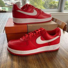 New With Box Nike Air Force 1 Low Retro Qs Color Of The Month 100% Authentic Guaranteed, Buy With Confidence! Color: Univeristy Red Size: Us Men's 11 Sku: Fd7039-600 All Of Our Items Are Kept In A Smoke-Free & Pet-Free Facility. Nike Air Force 1 Red Round Toe, Red Nike Air Force 1 Lace-up Sneakers, Red Lace-up Nike Air Force 1, Nike Air Force 1 Red Sports, Red Nike Air Force 1 Synthetic For Sports, Nike Air Force 1 Red Sports Shoes, Red Nike Air Force 1 With Air Max Cushioning, Nike Air Force 1 In University Red, Red Synthetic Nike Air Force 1 Sneakers