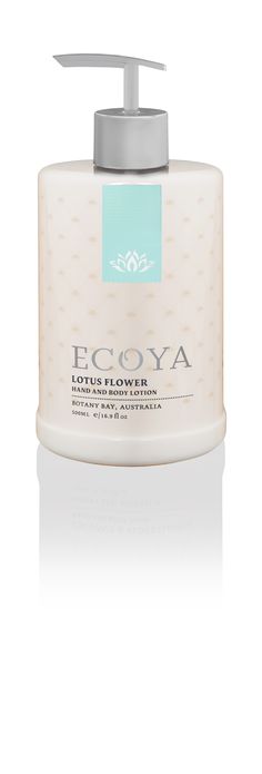 ECOYA Hand & Body Lotion - Lotus Flower  http://www.ecoya.com/ Shower Care, White Jasmine, Hand Body Lotion, Shower Gel