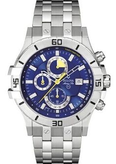 Bulova Marine Star Chronograph men watch stainless steel Blue Dial 96B115 Note The photos in the listing are actually the watch Bulova Mens Watches, The Watch, Steel Blue, Blue Hues, Breitling Watch, Stainless Steel Bracelet, Quartz Movement, Accessories Watches, Chronograph