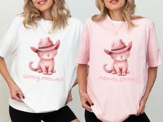 Getting Meowied, Meowdy partner bachelorette tshirt, Made to-order in my Etsy shop

Bachelorette Party Shirts, Team Bride, Matching Bridesmaid Tees, Luxury Pink, Bridal shirt, Last Ride, Last Fling before the ring, I do crew, Wedding era, She said yes, I said yes, Wedding party, No boys allowed, Bachelorette weekend, White and pink, White and peach, Funny bridesmaids, I am the bride, Bride Tribe, Gift for bride, Maid of honor shirt, Last Disco, Social Club Brides, Gift for bestie, Crazy party, Diamond ring, Best friends wedding party, Same boy forever, Bachelorette party favours, Custom Retro shirt, Boho Women Gift, Front Retro Print, Girls power, Cocktails, Print on Demand Etsy, Summer Shirt dress style, Western, Wild West, Cowboy cat, Cat lover, Cat lover Bride, Cat wedding Wife Of The Party Bachelorette, Getting Meowied, Bachelorette Tshirt, Maid Of Honor Shirt, Kiss The Miss Goodbye, Bachelorette T Shirts, Bride Or Die, Wife Of The Party, Crazy Party