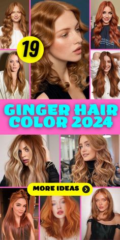 2024's Top Ginger Hair Color Trends: From Honey Hues to Fiery Copper Short Hair Ginger, Subtle Honey Highlights, Ginger Pixie, Ginger Copper Hair, Hair Color 2024, Curly And Straight Hair, Honey Highlights, Ginger Color