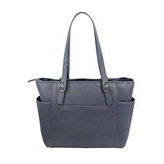 Add some style to your everyday look with the Francine Great Ladies Tote. Made with blue vegan leather and silver hardware, this tote adds a touch of elegance to any outfit. It also features a padded laptop section that fits up to 15.6" devices, making it both fashionable and functional. Don't miss out on this closeout deal! Measuring 19" in length, 5" in width, and 12" in height, it's the perfect size to carry all your essentials. Upgrade your accessory game with the Francine Great Ladies Tote. Tory Burch Perry Tote, Duck Bag, Neoprene Tote, Work Accessories, Straw Tote Bag, Vegan Leather Tote, Woven Tote Bag, Pink Tote, Straw Tote