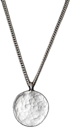 Silver Amulet Necklace With Round Disc, Sterling Silver Medallion Coin Necklace With Chain, Silver Sterling Medallion Necklace, Silver Sterling Silver Medallion Necklace, Sterling Silver Amulet Coin Necklace With Large Pendant, Hammered Silver Coin Necklace In Sterling Silver, Silver Amulet Style Coin Necklace With Large Pendant, Minimalist Sterling Silver Medallion Necklace With Coin Pendant, Sterling Silver Oxidized Medallion Necklace