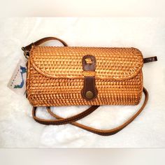 Nwt Genuine Leather Handcrafted Vietnam Straw Rattan Beach Crossbody Purse Welcome To My Twisted Chop Shop All Orders Will Ship Out The Same Day As Long As Placed By 2pm Est Bundling Your Order Is A Great Way To Shop Sustainable. All Sales Are Final. Returns Are Only Accepted If Wrong Item Is Received. Please Feel Free To Reach Out If You Have Any Questions. Stay Twisted And Happy Poshing! Gift Wraps, Crossbody Purse, Purses Crossbody, Vietnam, Straw, Genuine Leather, Bag Lady, Purse, Feel Free