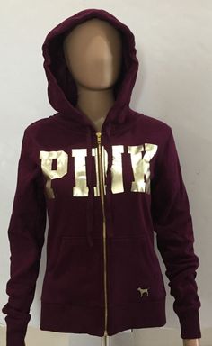 Victoria's Secret Pink Perfect Zip Hoodie Jacket Burgundy  Material: 60%Cotton/40% Polyester  From the Victoria's Secret PINK Collection stripe down the Both arms Pink Logo Front Full zip front closure, side pockets, drawstring hoodieSize: XSColor: Burgundy               Brand New With Tags Victoria’s Secret Pink Outfits, Victoria's Secret Long Sleeve Winter Outerwear, Victoria's Secret Winter Outerwear, Victoria's Secret Long-sleeved Winter Outerwear, College Fall Hooded Hoodie, Fall College Hoodie With Hood, College Fall Sweatshirt With Adjustable Hood, College Hooded Fleece Outerwear, Fall College Hoodie