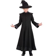 The Fun Costumes Warlock Costume for BoysYour child will be ready for a dark Halloween with our wizard warlock costume for kids! This warlock outfit comes with a robe jacket and cone hat. The floor-length coat features satin-covered buttons that secure the jacket at the center front. A contrasting color Mandarin collar, shoulder caps, and sleeve cuffs add awesome accent, while printed symbols on the back of the jacket and along the hemline take the costume to the next level. Complete the look wi Sorcerer Costume, Warlock Costume, Fairy Tale Costumes, Wizard Costume, Costume For Kids, Soft Dog, Unique Costumes, Boy Halloween Costumes, Play Mats