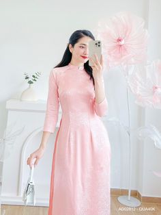 "🌿 This set includes traditional Ao Dai, pants. Style: Traditional Material: Very well made with high-quality silk Collar: traditional collar Sleeves: 3/4 Please provide bust-waist-and hip measurements when placing your order to ensure the best fit for you. 🌿 NOTE: * Recommend gentle washing * Please contact us for any inquiries about size. We don't have an exchange policy for the wrong size * It is safe for a washer and dryer in a \"delicate\" setting. * Actual Ao Dai colors may differ up to Tea Ceremony Wedding, Vietnamese Ao Dai, Ceremony Wedding, Pants Style, Woodland Wedding, Tea Ceremony, White Pants, Washer And Dryer, I Dress