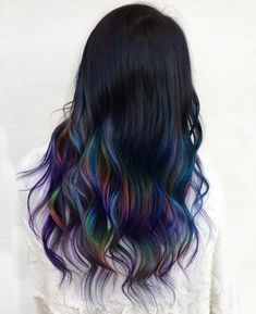 Colorful Hair Tips, Colorful Hair Ideas For Brunettes, Skater Hair, Blonde Ideas, Color Streaks, Dye Ideas