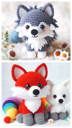 20+ FREE Amigurumi crochet patterns | Swecraftcorner Wolf Crochet, Crochet Creatures, Free Amigurumi Crochet Patterns, Giraffe Crochet