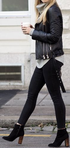 Look Legging, Sweatpants Outfit, Womens Jackets Casual, Leather Jacket Outfits, Outfit Winter, Pinterest Fashion, Casual Winter Outfits, Girls Fashion