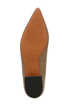 A pointy toe adds a contemporary twist to an everyday flat shaped from sleek leather. Leather upper, lining and sole Imported Leather Working Group certified This product meets Nordstrom Responsible Sourcing and Manufacturing criteria: made with practices that meet higher environmental or social standards Pointed Toe Calf Leather Loafers With Leather Sole, Classic Pointed Toe Heels With Leather Footbed, Sleek Pointed Toe Flats With Branded Insole, Spring Calf Leather Pointed Toe Loafers, Spring Pointed Toe Calf Leather Loafers, Pointed Toe Heels With Leather Footbed, Medium Width, Pointed Toe Calf Leather Loafers, Calf Leather Low Heel Flats For Work, Pointed Toe Heels With Leather Footbed