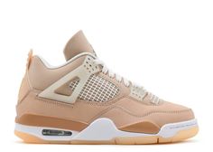 Wmns Air Jordan 4 Retro 'Shimmer' - Air Jordan - DJ0675 200 - shimmer/bronze eclipse/orange quartz/metallic silver | Flight Club Jordan 4 Retro Shimmer, Shoe Goals, Orange Quartz, Jordan 4’s, Jordan Model, Flight Club, Basketball Design, Womens Air Jordans, Jordan 4 Retro