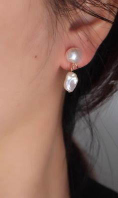 Chic Freshwater Baroque Pearl /keshi Pearl Dangle Earring. Boho Bridal Earring. Single/double/triple Petal Pearl Earrings. Bridesmaid Gift. - Etsy Delicate Baroque Pearl White Earrings, Delicate Baroque Pearl Earrings With Pearl Charm, Dainty Baroque Pearl Earrings With Pearl Chain, Dainty Baroque Pearl Chain Earrings, Baroque Pearl Drop Dangle Earrings, Dainty Baroque Pearl Earrings For Wedding, Dainty Baroque Pearl Pendant Earrings, Dainty Baroque Pearl Wedding Earrings, Delicate Baroque Pearl Earrings For Pierced Ears