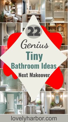 25 Genius Tiny Bathroom Ideas For Your Makeover Add Small Bathroom To Bedroom, Cool Bathroom Features, Tiny Apartment Storage Bathroom, Farmhouse Bathroom Small Space, Storage Tiny Bathroom, Mini Powder Room Ideas, Tiny Shower Room Ideas Space Saving, Tiny Closet Bathroom, Very Small Shower Ideas