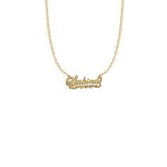 THE DOUBLE PLATE CLASSIC NAMEPLATE NECKLACE – The M Jewelers Custom Pendant Necklace, Nameplate Necklace Gold, Gothic Choker Necklace, Initial Earrings Studs, M Jewelers, Diamond Signet Ring, Engraved Pendant, Letter Pendant Necklace, Nameplate Necklace