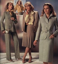 70s Formal Outfits, 80s Office Fashion Women, 1980s Office Fashion, 70s Office Fashion, Aunt Petunia, 80s Skirts, 1960s Fashion Women