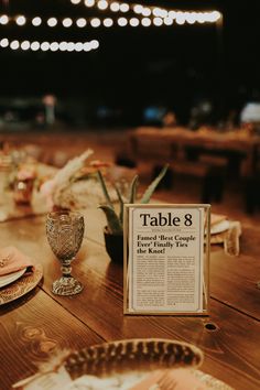 the table is set up for an event