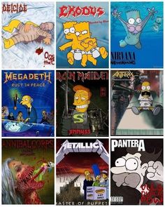 the simpsons movie posters are all in different styles and sizes, including one for each character