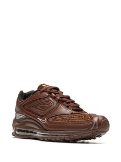 Nike x Supreme Air Max 98 TL "Brown" Sneakers - Farfetch Supreme Nike, Sneakers Brown, Nike Brown, Air Max 98, Aviator Watch, Balenciaga Track, Office Bag, Brown Sneakers, Balenciaga Triple S