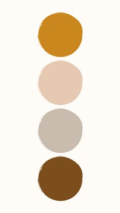 three different shades of brown, beige and white paint on a white background with the same color