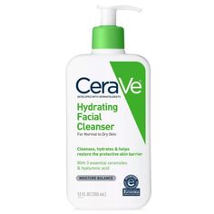 If you have been looking for an affordable gentle cleanser for dry skin that effectively cleanses and hydrates, CeraVe Hydrating Facial Cleanser is the answer. Dermatologists love this product because it gently cleanses the skin without injuring the skin barrier. The benefits of this cleanser go beyond simple cleansing. It contains essential ceramides that help restore your skin's protective barrier, ensuring your skin remains healthy and resilient. The addition of the humectants hyaluronic acid Cera Ve, Cerave Hydrating Facial Cleanser, Hydrating Facial Cleanser, Daily Face Wash, Best Face Wash, Gentle Skin Cleanser, Hydrating Facial, Hydrating Cleanser, Foaming Face Wash