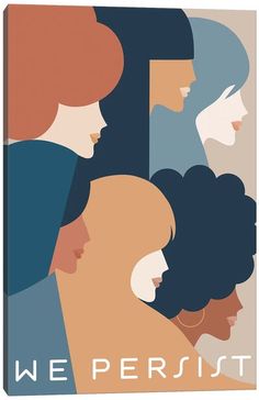 we persit poster with four women in different colored hair styles and the words, we persit