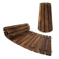 several pieces of wood sitting next to each other