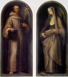 two paintings of jesus and mary