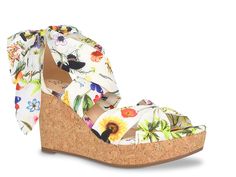 Saw this at DSW! Casual Floral Print Wedge Heel Sandals, Casual Floral Print Wedge Sandals, Casual Wedge Sandals With Floral Print, Chic Multicolor Wedge Sandals For Spring, Floral Print Wedge Sandals For Vacation, Summer Floral Print Wedge Sandals, Summer Floral Print Wedge Heel Sandals, Adjustable Multicolor Wedge Sandals For Spring, Square Toe Sandals