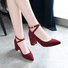 Heels:Approx 7cm Platform:Approx cm Upper Material:Pu Leather Outsole:Rubber If your foot is a little wide and fat, we suggest you choose 1 size larger, pls measure your foot length and choose a correct size. Thank you! Size Chart: Euro/CN 34 = foot length 21.5-22cm (Foot width=8-8.5cm) Euro/CN 35 = foot length 22-22.5cm (Foot width=8.5cm) Euro/CN 36 = foot length 22.5-23cm (Foot width=8.5-9cm Euro/CN 37 = foot length 23-23.5cm (Foot width=9cm) Euro/CN 38 = foot length 23.5-24m (Foot width=9-9.5 Chunky Pumps, Fashion Shoes Heels, Chunky Heel Pumps, Womens Chunky Heels, Senior Prom, Black Pumps Heels, Girly Shoes, Pregnancy Outfits, Ankle Strap Pumps