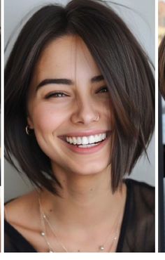 Fine Straight Short Hair, Bob Cuts For Plus Size Women, Short Haircuts For Flat Straight Hair, Round Face Haircuts Short Straight, Short Hair Women Straight, "bixie" Haircut For Thick Hair, Aline Haircut Short, Wavy Bobs Hairstyles, Flat Short Hair