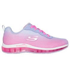 Skech-Air Element Elite - Purely | SKECHERS Lace-up Mesh Running Shoes With Gel Cushioning, Lace-up Running Shoes With Gel Cushioning And Mesh Material, Light Sports Pink Fade-resistant Sneakers, Pink Fade-resistant Sneakers For Light Sports, Sporty Pink Fade-resistant Sneakers, Pink Athleisure Running Shoes With Elastic Laces, Comfortable Lace-up Sneakers With Gel Cushioning, Pink Mesh Sneakers For Sports, Lace-up Sneakers With Gel Cushioning