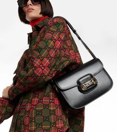 Gucci 1955 Leather Shoulder Bag | Gucci - Mytheresa Investment Bags, Best Designer Bags, High Heel Rain Boots, Gucci Horsebit, Gucci Gucci, Gucci Shoulder Bag, Backpack Tote Bag, Mens Leather, Small Shoulder Bag