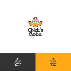 chicken'n boba logo design