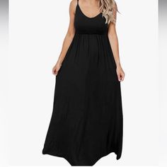 Super Soft Material , Sexy V Neck Casual Casual Black Maxi Dress For Day Out, Black Stretch Maxi Dress For Spring, Black Solid Color Maxi Dress For Vacation, Black Solid Color Maxi Dress For Day Out, Black Solid Color Maxi Dress For Night Out, Chic Black Solid Color Maxi Dress, Black Stretch Maxi Dress For Summer, Casual Maxi Dress For Night Out, Black Solid Color Maxi Dress