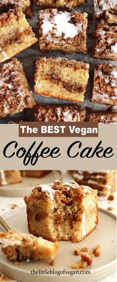 the best vegan coffee cake recipe is made with only 3 ingredients and it's so good to eat