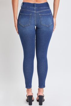 If all the world is a stage, then our Women’s Essential High Rise Skinny Jeans will really steal the show. This high-waisted denim jean features a stretchy composition for the perfect hip-hugging look, and tapers down to a narrow ankle for a slimming silhouette that still shows off your natural shape. Pair with a tucked tank or a fitted crop to really flaunt your gorgeous frame. Product Details- High Rise - 3 Button Closure with Zipper - 5 Pocket Construction - Slim in Waist, Hip, and Leg- Full Stretch Mid-rise Denim Jeans, Stretch Mid-rise Dark Wash Bottoms, Dark Wash Stretch Mid-rise Bottoms, High Rise Medium Wash Stretch Jeggings, High Waist Medium Wash Stretch Jeggings, High Waist Stretch Medium Wash Jeggings, High Waist Stretch Jeggings In Medium Wash, Stretch High Rise Cropped Jeans In Medium Wash, High Rise Stretch Cropped Jeans In Medium Wash