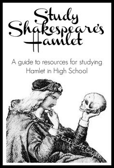 a black and white book cover with the title study shakespeare's hamlet