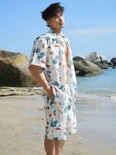 Applicable Season : summer Applicable Scene : Beach Place Of Origin : China (mainland) Pattern Type : Print Pant Closure Type : Drawstring Style : Beach Sleeve Length(cm) : short（4-16inch） Material : POLYESTER Closure Type : Single Breasted Origin : Jiangxi Gender : MEN WHAT ABOUT REFUND?   Fast refund,100% Money Back Guarantee. If your product is defective or doesnt work properly, let us know and well send you a replacement one. We believe in our products so much that we offer a 30-day No-Hassl Summer Vacation Shirt With Pockets, White Hawaiian Shirt With Camp Collar For Vacation, Beach Shirt With Pockets, White Hawaiian Shirt For Beach Season, White Short Sleeve Hawaiian Shirt For Beach Season, Beach Shirt With Pockets And Relaxed Fit, Summer Beach Camp Shirt With Pockets, Relaxed Fit Beach Shirt With Pockets, Summer Camp Shirt With Pockets For Beach