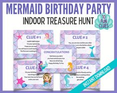 mermaid birthday party printables for kids