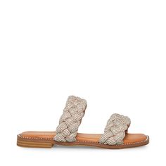 Exude laid-back summer vibes in the Madden Girl Park sandal. This flat style features gleaming braided rhinestone accents and can be dressed up or down. Fibres Textiles, Rhinestone Sandals, Flat Style, Madden Girl, Fashion Flats, Summer Vibes, Steve Madden, Braids, Textiles