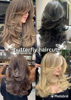 90s Butterfly Layers, 90s Face Framing Layers Medium, Tri Layers Haircut, Haircuts To Make You Look Older, Butterfly Haircut 2c Hair, Butterfly Haircut For Round Face, Butterfly Haircut 360 View, Butterfly Haircut Vs Wolf Cut, 90s Butterfly Haircut