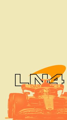 an orange race car with the word lind 4 on it's side and underneath