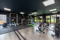 the gym is equipped with equipment for people to use