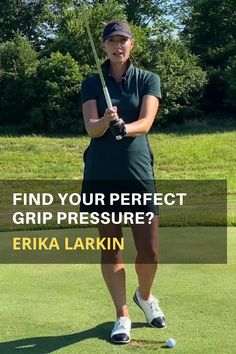 Countdown to perfect grip pressure with Erika Larkin! Experiment to find out how tight to hold it so that you have the best combo of control, feel and freedom in your swing. #golf #golftip #golfswing #golflessons #womensgolf Golf Fitness, Golf Practice, Golf Instruction