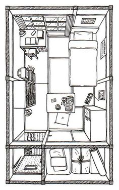 the interior of an airplane with its door open and shelves full of items in it